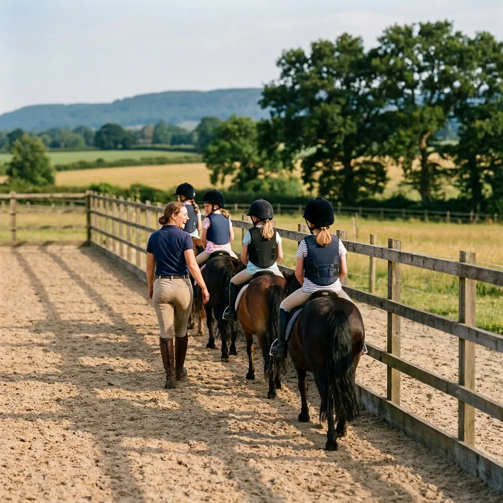 Cours de poney à Maringes, Loire